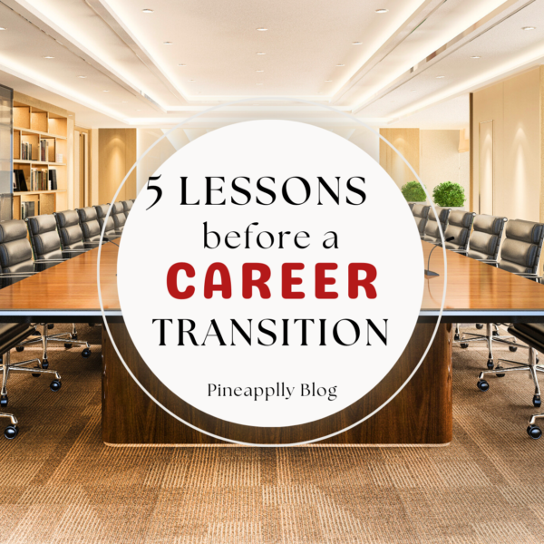 showing lessons before a career transiton.